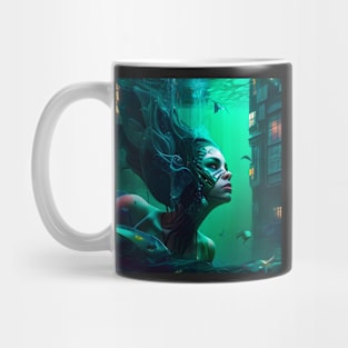 Futuristic Mermaid Mug